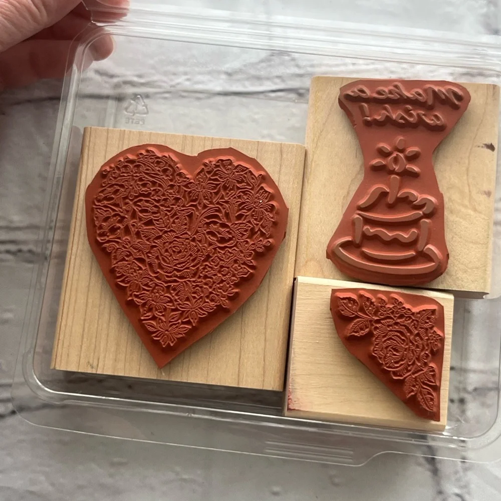 Stampin' Up! Floral and Cake Wooden Stamp Set